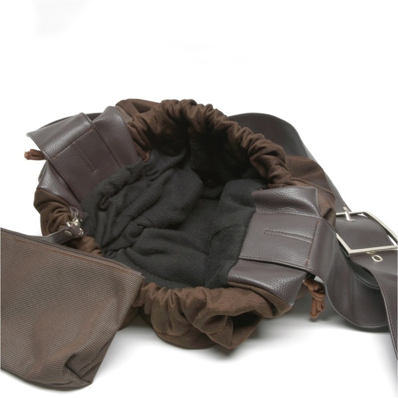 DANIELLA LEHAVI Vegan Collection Mesh Hobo Bag in Brown - Picture 10 of 13